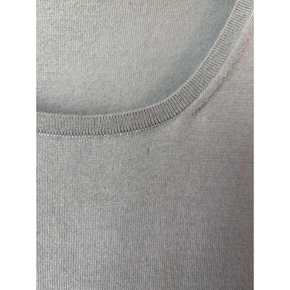 Neiman Marcus Cashmere Collection 100% Cashmere Scoop Neck Tank Top Blue Size M - Picture 3 of 5